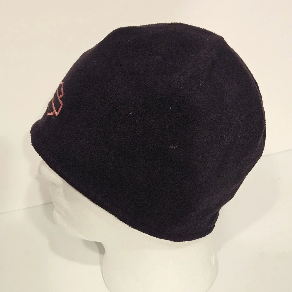 Harley-Davidson Reversible Fleece Beanie Pink Black Embroidered Logo Hat
